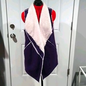 LuLaRoe Marlow Vest, Eggplant purple